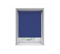 155Cm No Drill Self Adhesive Navy Thermal Blackout Roller Blind (170Cm Drop)