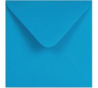 155mm x 155mm Square envelopes for Greeting Cards Wedding Invitation Crafts Coloured Envelopes - Pack of 15 Envelopes (Kingfisher Blue)