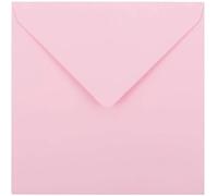 155mm x 155mm Square envelopes for Greeting Cards Wedding Invitation Crafts Coloured Envelopes - Pack of 25 Envelopes (Light Pink)