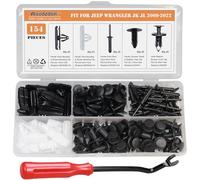 155pcs Grille Retainer Fender Flare Clips for Jeep Wrangler JK JL 2009-2022