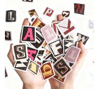 156 Pcs Vintage Letter Stickers,Self-Adhesive DIY Scrapbook Stickers,Mini Size Alphabet Letter Stickers,Scrapbook Supplies for DIY Scrapbooks,Sign,Laptops,Calendars,Suitcases,Diaries Decor