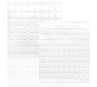156 Pieces Double Sided Transparent Putty, 10 mm,15mm Clear Sticky Dots Stickers Removable Waterproof No Trace Round Putty Traceless Mounting Adhesive for Photos Wall, Posters, Kitchen, Party