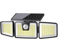 156LED Solar Lights Outdoor, Solar Security Lights Outdoor Motion Sensor 270° Wide Lighting Angle, Solar Floodlight IP65 Waterproof, Solar Wall Lights for Front Door, Yard, Garage, Garden (1 Pack)