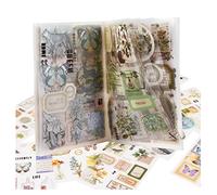 157 pcs Plants Vintage Scrapbook Stickers Paper Pack Green Coast Island Style Scrapbooking Deco for Scrap Book Decorations Notebook Journal DIY Art Craft Card Making Supplies