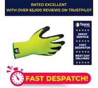 157 Yellow Hivis Grip Gloves Med A340YERM Portwest Genuine Top Quality Product