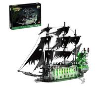1573PCS Pirate Ship Model Mini Building Blocks Toy not Compatible with Lego Size,Ghost Ship Flying Dutchman Architecture Ornament, Unique Birthday Present Choice for 14+ Boys, Girls or Adults