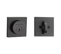 158 Milan Square Deadbolt, Keyed One Side, Featuring SmartKey Security in Venetian Bronze