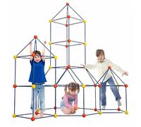 158 Pieces Kids Fort Building Kit, DIY Castle Building Set for Boys & Girls