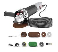 1580W Corded Angle Grinder, 12000r 125mm Discs Angle Grinders with Metal Protective Cover, 2 Position Side Handle Removable Dust Cover 1580W