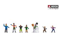 Noch 15821 Children Playing in the Snow (6) Figure Set