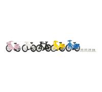 15895 Noch HO Set 5 Bicycles Various Colors With Attached Scale 1:87