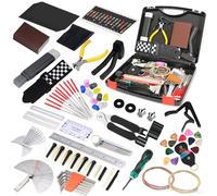 159 Pcs Guitar Tool Kit, Professional Guitar Repair Kit, Guitar Maintenance Kit with Guitar Tools Accessories and Carry Bag, Guitar Setup Kit for Electric Guitar Acoustic Guitar Ukulele Banjo Bass