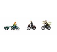 NOCH H0 Figurines Cyclists, Figure Set from Plastic, 3-teiliges Model Railway