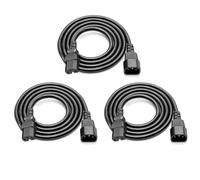 15A 125V Heavy Duty Extension Cable 2.4m IEC 320 C14 to C15 Power Cord for Laptop Electronics TV Computer Printer Radio Monitor(Black)