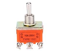 15A 250V DC Motor Switch, 3-Position Toggle Switch for Forward Stop Reverse Control, CW CCW Rotation Motor Reversing Switch, High Current Industrial Toggle Switch with 6 Screw Terminals, 2 Pack
