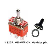 15A 250V KN3C E-TEN1322 1021 1122 1221 1321 6pin Toggle Switch on Off SPST Switch 3pin on Off on DPDT Waterproof Cap Cover IDGTTLDF(1322P ON OFF ON,LATCHING_WITH COVER)