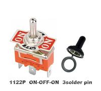 15A 250V KN3C E-TEN1322 1021 1122 1221 1321 6pin Toggle Switch on Off SPST Switch 3pin on Off on DPDT Waterproof Cap Cover IDGTTLDF(1122P ON OFF ON,LATCHING_WITH COVER)