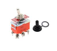 15A 250V Toggle Switches Miniature Thumb Lever On Off Electronics SPST SPDT DPDT Power Rocker Waterproof Cap(1321P ON-ON,Momentary)