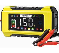 15A Car Battery Charger, NEXPEAK 12V 15A/24V 8A Automatic Smart Battery Charger with Temperature Compensation for Car, AGM, Gel, Wet, SLA for Lead Acid Batteries and LiFePO4 Batteries