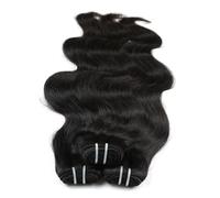 15A Human Hair 3 Bundles Body Wave Bundles Unprocessed Brazilian Virgin Hair Extensions Natural Color for Black Women Wear and Go(30inch)