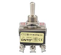 15A250V ON/Off/ON Rocker Toggle Switch Give Waterproof and Dustproof Prevent Oil Protection Cover Mounting Holes 12mm C523B