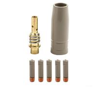15AK Coating Protection Nozzle - 7 Pcs Non-Stick Welding Slag Airless 0.8mm Contact Tips Set Aviation Aluminum