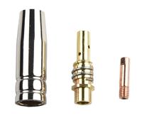 15AK Torch Welding Accessories 3pcs Set with Nozzles and Contact Tips for MIG Welder, Replacement Parts for MIG Welding Torches, Suitable for Various Inner Aperture Sizes (0.8MM)