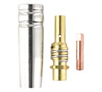 15AK Torch Welding Accessories 3pcs Set with Nozzles and Contact Tips for MIG Welder, Replacement Parts for MIG Welding Torches, Suitable for Various Inner Aperture Sizes (1.2MM)