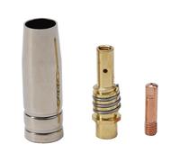15AK Torch Welding Accessories 3pcs Set with Nozzles and Contact Tips for MIG Welder, Replacement Parts for MIG Welding Torches, Suitable for Various Inner Aperture Sizes (1.0MM)