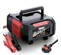 15Amp Car Battery Charger, 12V 15A/24V 8A Smart Charger Battery with Cable Storage, LCD Display, and Temperature Compensation for Car, AGM, Gel, Wet, SLA for Lead Acid Batteries and LiFePO4 Batteries