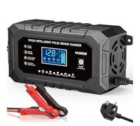 15Amp Car Battery Charger 12V/24V, 9-Stage Automatic Smart Battery Charger/Maintainer, Car Battery Repair and Desulfato for Car, Motorcycle, SUV, Truck, Boat, Lead Acid/Lithium/LiFePO4 Batteries