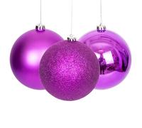 15cm/3Pcs Christmas Baubles Shatterproof Purple, Christmas Tree Decorations Ball Ornaments Balls Xmas Hanging Decorations Holiday Decor - Shiny,Matte,Glitter