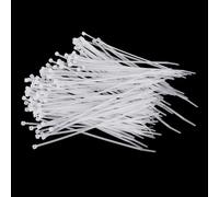 (15cm, 4mm) Nylon 500Pcs 3/4mm 10/12/15/20cm White Nylon Self-locking Cable Tie Zip Ties Strong Tensile Strength