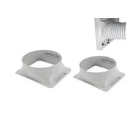 15cm/5.9in Portable Air Conditioner Exhaust Hose Coupler Window Adapter A/C Unit Tube Connector Square to Round Window Adapter for Air Conditioning Exhaust Port (2pcs)