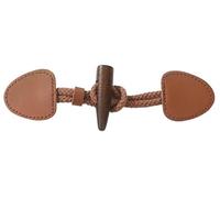 15cm 5 Pair Purple Leather Horn Toggle Closure Buttons for Leather Toggle Button Sew On Toggle Closure for Coat Jacket(Brown)