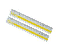 15cm Aluminum Rulers, Anti-Scratch & High-Visibility Markings for Technical Drawings, Art Straight Ruler with Anti Slip Grip and Precisions Marking for Accurate Measuring in School