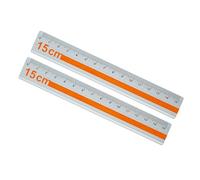15cm Aluminum Rulers, Anti-Scratch & High-Visibility Markings for Technical Drawings, Art Straight Ruler with Anti Slip Grip and Precisions Marking for Accurate Measuring in School