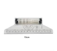 15cm and 30cm Transparent Plastic Parallel Rolling Ruler with Balance Function for Technical Drawing, Architecture Design and Engineering Drafting(15cm)