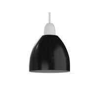 15Cm Black Metal Easy Fit E27 Pendant Ceiling Lamp Shade
