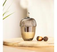 15cm Brown Glass Acorn autumnal candles seasonal Decorations Marco Paul Brown One Size