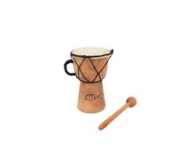 15cm Childrens African Djembe Drum made with Hand Carved Mahogany - 3.5" diameter, includes free drum stick
