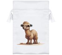 15cm 'Cute Baby Camel Watercolor Illustration ' Satin Drawstring Bag/Pouch (SB00116941)