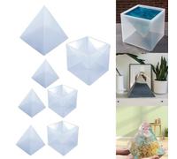 15cm DIY Pyramid Silicone for Home Decor, Create Your Own Candle Holders, Pen Holders, and Decorative Crafts (1pc金字塔底座)