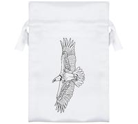 15cm 'Flying Bald Eagle' Satin Drawstring Bag/Pouch (SB00118121)