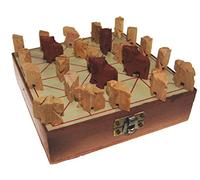 15cm Folding Bagh Chal | Fair Trade Nepalese Handmade Stone & Wood Boardgame & Instructions