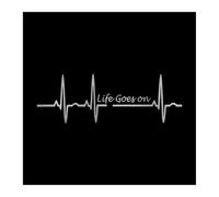 15cm Heart Beat Trackpad Life Goes On Sticker(Silver,20CM)