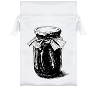 15cm 'Jar of Gherkins' Satin Drawstring Bag/Pouch (SB00115397)