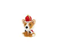 15cm Keeleco Sitting Corgi with Cape and Crown