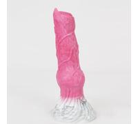 15cm Pink Huge Silicone Knot Dog Dildo,Wide Extra Large Fantasy Monster Wolf Dildo with Suction Cup, Animal Giant Penis Anal Butt Training Stretcher Plug for Women Men