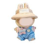 15cm Plush Doll Clothing Set Stylish Overalls And Hat Doll Outfit Soft Polyester Clothes For Anime Figure